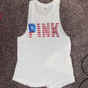 Victoria Secret Pink Patriotic Muscle Tee